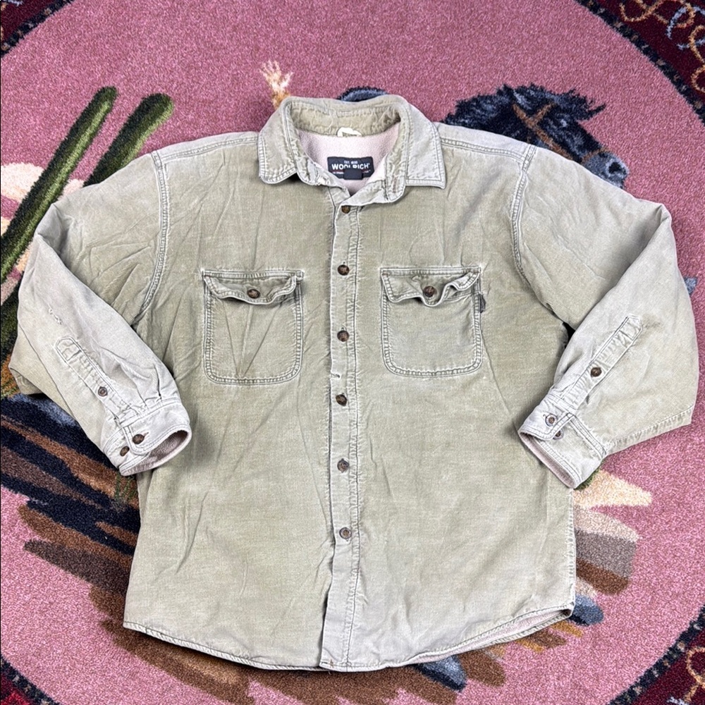 VINTAGE WOOLRICH BUTTON UP JACKET CORDUROY LARGE